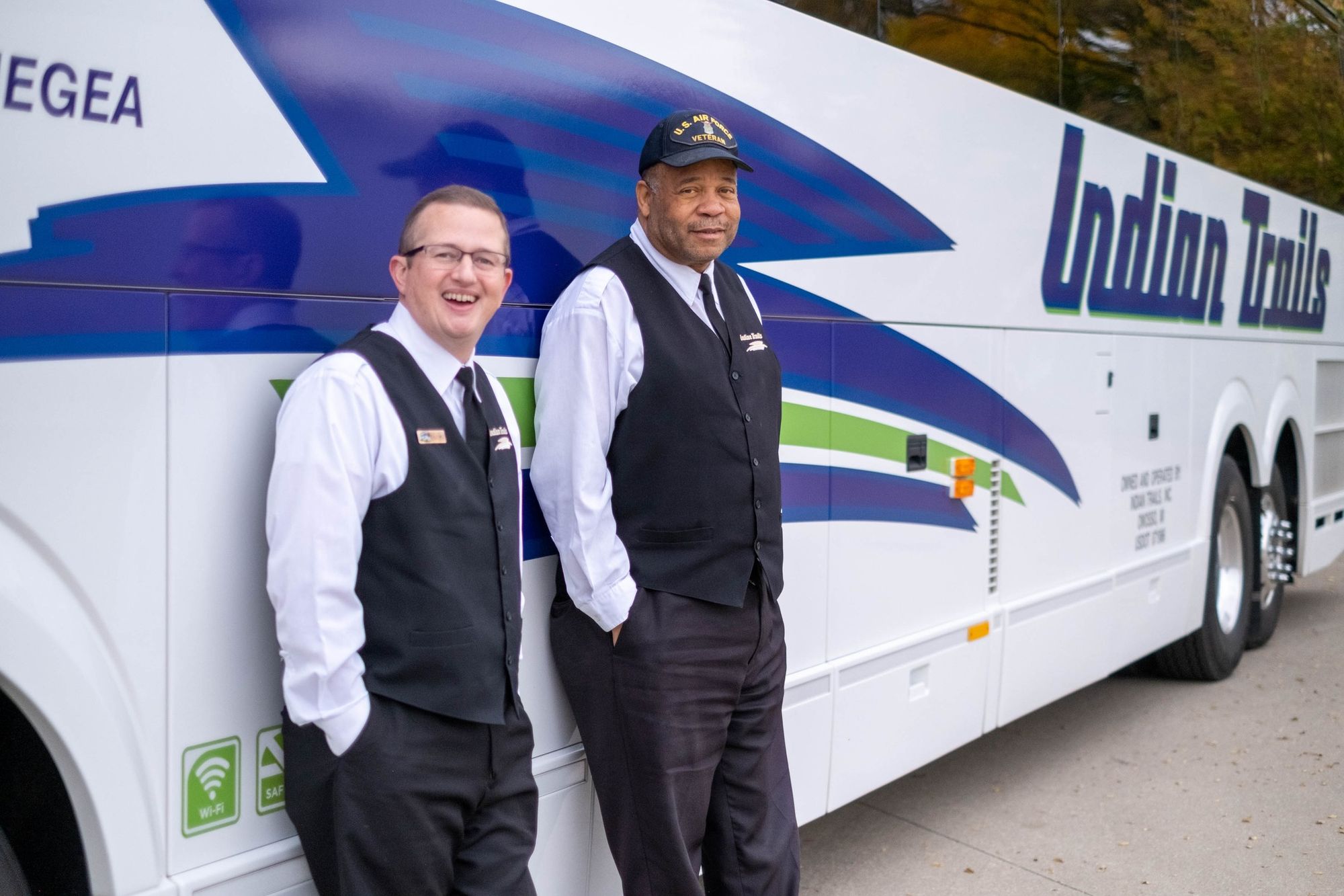 Bus Driver with Indian Trails, Michigan