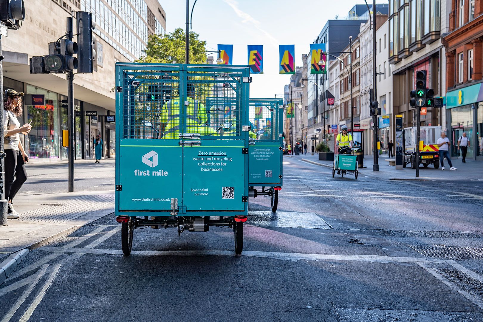 Cargo E-Cyclist with First Mile, London