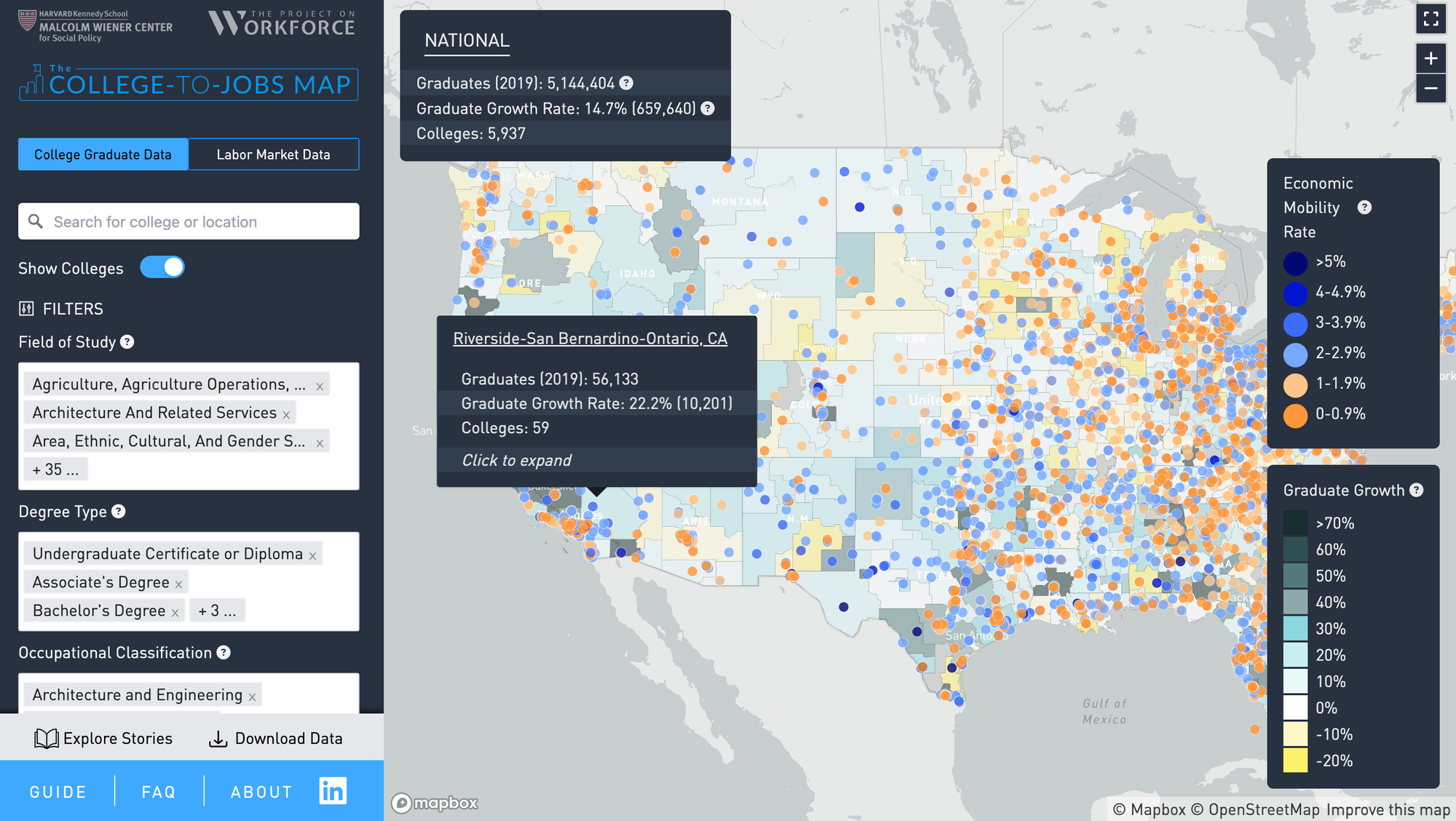 College-to-Job Map Shows Skill Movements Across Space